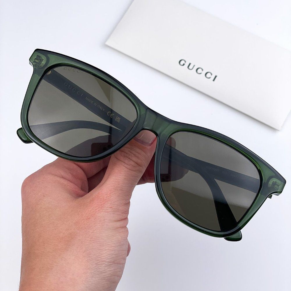 Gucci GG0936S 003 Sunglasses Green Brown Square Men